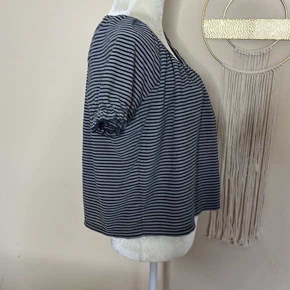madewell • texture & thread peasant striped boxy top - Picture 4 of 9
